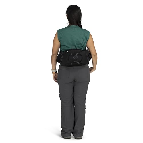 Osprey Tempest 6L Women's Lumbar Hiking Waist Pack - Fanny Pack with Water Bottle Holders - color: Black/Coal Grey, style: 6l