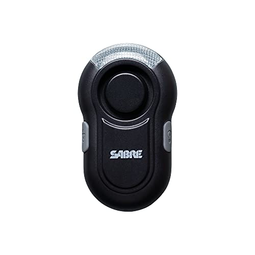 Sabre 2-in-1 Clip-On Personal Alarm with LED Safety Light, 120dB Alarm, Audible Up to 1,300-Feet (395-Meters