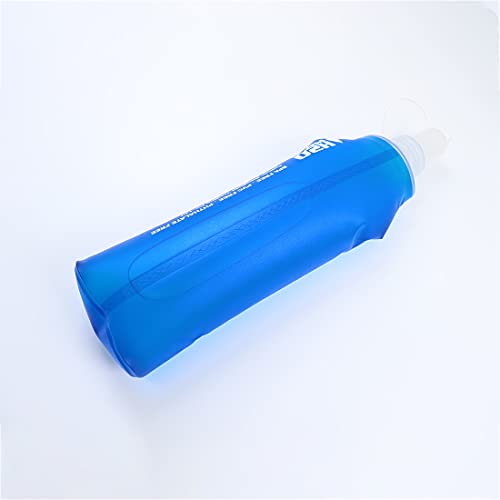 Collapsible Water Bottle, BPA-Free Collapsible Soft Flask Foldable Water Bottle for Running Hiking Cycling Climbing Travel (500ML)