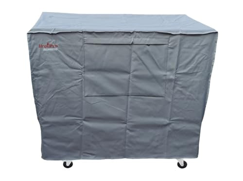 Waterproof 80-100 Qt Rolling Cooler Cart Cover Fits Most Patio Ice Chest Party Cooler Upto 43L x 22W x 32H inch-Grey - color: Grey, size: 43L x 22W x 32H inch