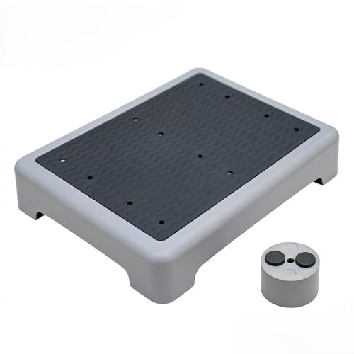 Magalobox Step Stool for Adults & Seniors,Non-Slip Safety Step Platform - color: Black Mat-grey Step, size: One-Step Fixed Height