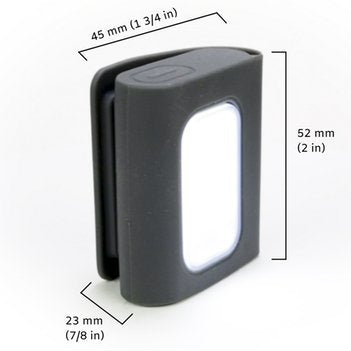 Bright Eyes 200 Lumen Firefly 2-Pack Clip On LED Safety Running and Jogging Light - USB Rechargeable - 2 Pack - Also for Hiking, Camping, Working and Much More! (Deep Gray)