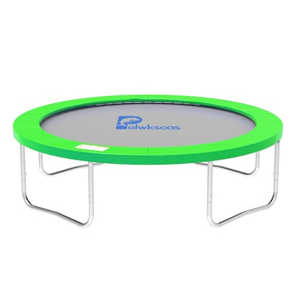 Trampoline Pad 10ft 12ft 14ft 15ft 16ft Trampoline Replacement Safety Pad, Waterproof and Tear-Resistant Safety Spring Cover Round Frame Pad, Trampoline Pad Replacement - color: Green, size: 14FT