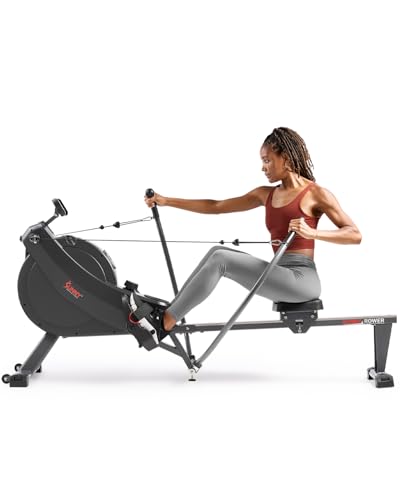 Sunny Health & Fitness Smart 360° Dual-Function Magnetic Rowing Machine, Full-Motion Workout with 51-Inch Extended Rail, Total-Body Training for Home, Free SunnyFit APP Connection