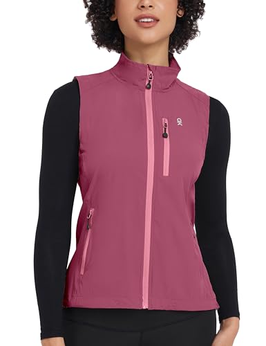 Little Donkey Andy Women's Lightweight Quick Dry Vest Windproof Summer Vest - color: Rose, size: Small