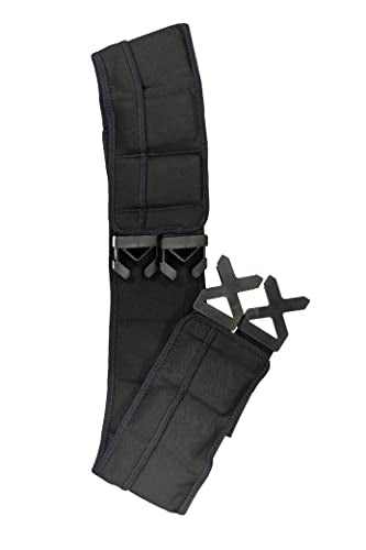 Weighted Fitness Belt - Walking, Running, Training Belt with Adjustable Weights up to 10 lbs, Cooling Technology, Unisex - color: Black, size: X-Large
