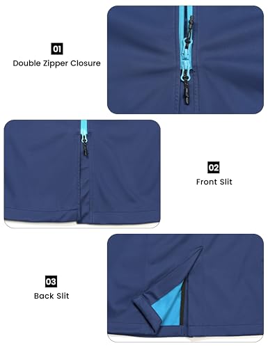 Little Donkey Andy Women's Lightweight Softshell Vest - color: Blue-long, size: Large