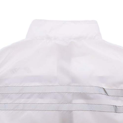 bpbtti Men's Hi-Viz Safety Running Cycling Vest Sleeveless Windbreaker vests- Windproof and Reflective - color: White, size: Large