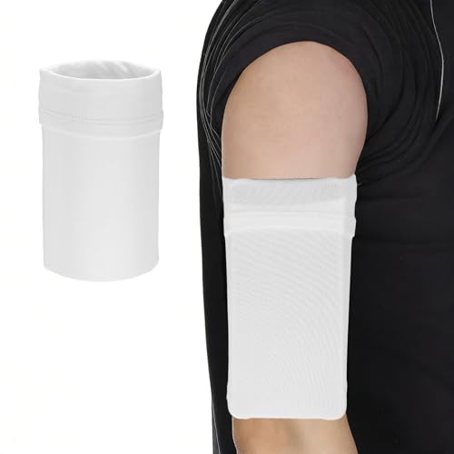 Cell Phone Armband Sleeve, Universal Sports Arm Band Sleeves Stretches to Fit All Phones Holder White - Fitting for (Fitness ExerciseWorkout/Hiking/Jogging/Gym) - color: White