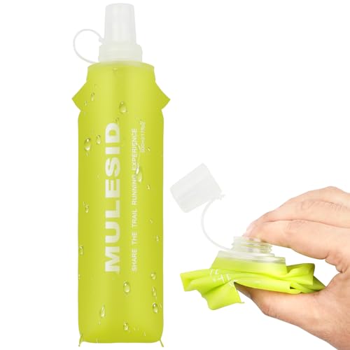 Soft Flask Running Bottles Collapsible Water Bottle Foldable for Traveling Running Vest Collapse Hydration TPU 500ml for Runner (500ml-Pack of 2) - color: 500ml-2pcs