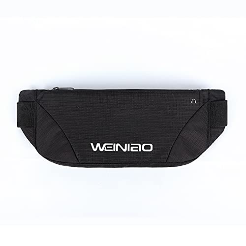 Waist Bag Running Belt Waterproof Sports Fanny Pack for Phone Fitness Marathon Travel (Black) - color: Black