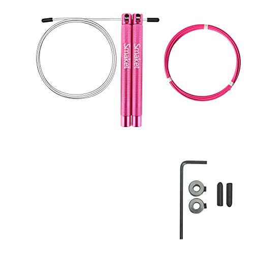 Speed Crossfit Jump Rope, easy double unders. Wire anti-entanglement. - color: Pink