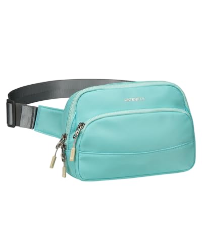 WATERFLY Fanny Pack Belt Bag for Men Women Casual Waist Pack - color: Sky Blue