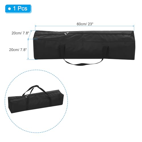 PATIKIL 23 Inch Camp Chair Replacement Bag Nylon Folding Chair Carrying Storage Bag for Beach Chair with Large Zipper Shoulder Strap for Camping Travel, Black - size: 23 x 7.8 x 7.8 inch