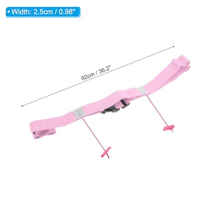 PATIKIL Triathlon Belt Bib Holder, Elastic Marathon Race Number Belt with 6 Gel Loops for Marathon Racing Cycling, Pink - color: Pink