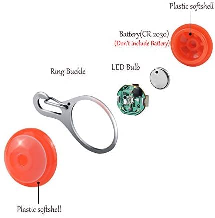 8 Pack Dog Lights for Night Walking, 3 Modes Dog Collar Light for Night Time, IP68 Waterproof Dog Lights Clip On, LED Safety Light for Large Medium Small Pets, Running, Camping, Climbing, Bike