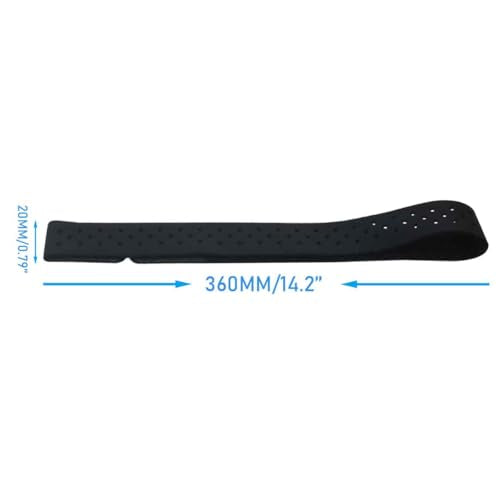 2PCS Heart Rate Monitor Armband Heart Rate Sensor Fitness Band Replacement Armband 20x360mm Self Adhesive Armband Nylon Adjustable Running Heart Rate Band Black