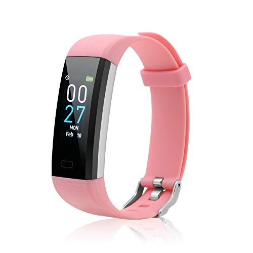 Fitness Tracker with Heart Rate Activity Tracker Sleep Monitor, Smart Watch Health Tracker IP68 Pedometer Step Counter for Man Women(Pink)