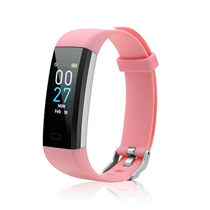 Fitness Tracker with Heart Rate Activity Tracker Sleep Monitor, Smart Watch Health Tracker IP68 Pedometer Step Counter for Man Women(Pink)