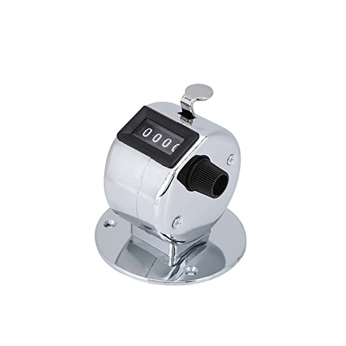 Portable 4 Digit Metal Hand Counter for Sports Games Counter 4 Digit Hand Counter Ly Fits Clicker Counter with Base Wall Mounted Number Counter