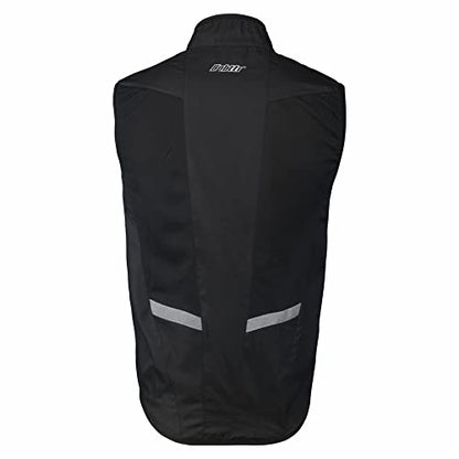 bpbtti Men's Cycling Running Vest Sleeveless Windbreakers With Two side Pockets(2.0) - Windproof, Breathable and Reflective - color: Black, size: XX-Large