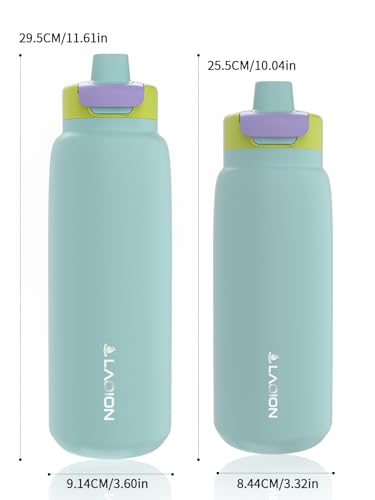 LAOION 32 oz Insulated Stainless Steel Sports Water Bottle - color: Blue, size: 32 Ounces