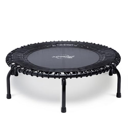 JumpSport 550 Workout Rebounder for Adults, 44" | PRO CE | Mini Exercise Fitness Trampoline Jumper with Cables | Black - color: Black, style: Solid Frame / Skirt Mat