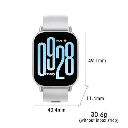 Xiaomi Redmi 5 Active Smart Watch, Step Counter Sport Watch for Women Men with 2" LCD Large Display, 140 Sports Modes, 5ATM Waterproof (Active-Matte Silver) - color: Silver