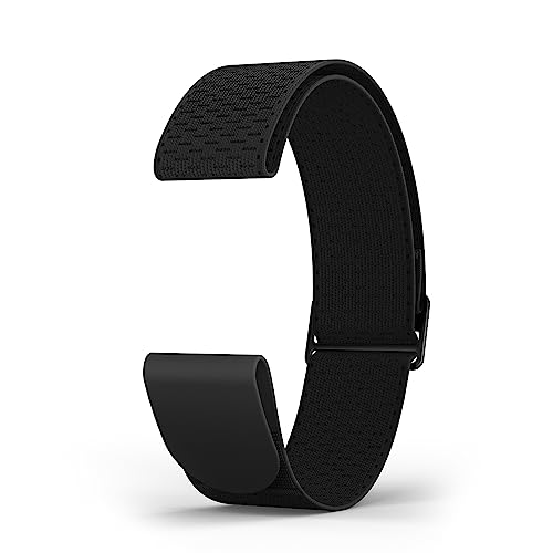 MOOFIT RA1 Heart Rate Monitor Replacement Armband Strap 24.5mm, Arm Belt Replacement Adjustable up to 400mm, Black, Compatible with Scosche, Polar, Wahoo, COOSPO, CATEYE, XOSS - color: Black