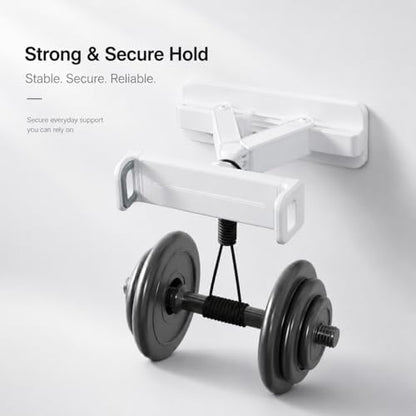 pzoz Tablet Wall Mount, No Drill iPad Holder, 360° Adjustable Mount