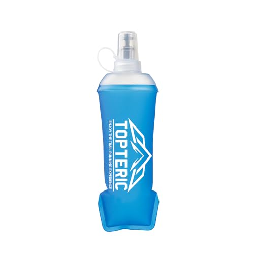 Collapsible Soft Flask Water Bottle, TPU Soft Folding Flexible Water Bottles for Hydration Pack/Running Vest, BPA/PVC Free, Ideal for Running Hiking Cycling Climbing (350ml) - style: 350ml