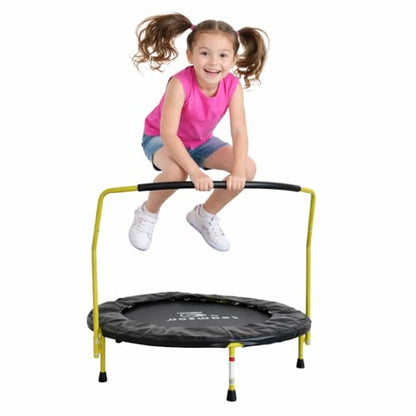 Teamson by Crowntec 36'' Round Mini Trampoline for Kids, Blue
