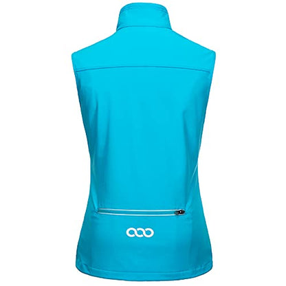 33,000ft Women's Lightweight Running Vest with 6 Pockets for Travel Golf - color: Bright Blue, size: XX-Large
