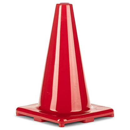 Champion Sports High Visibility Flexible Vinyl Cones for Sports Training, Agility Drills, Field & Gym Marking Sets - color: Red, style: 12 Inch Cone (Single)