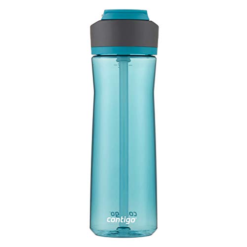 Contigo Ashland 2.0 Leak-Proof Water Bottle with Lid Lock and Angled Straw, Dishwasher Safe, Interchangeable Lid, 24oz, Juniper - color: Juniper, size: 24oz (Pack of 1), style: Single