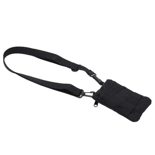 Water proof Waist Pack with Adjustable Strap – Lightweight Nylon Outdoor Waist Pouch for Camping, Hiking, Running & Cycling(Black) - color: Black