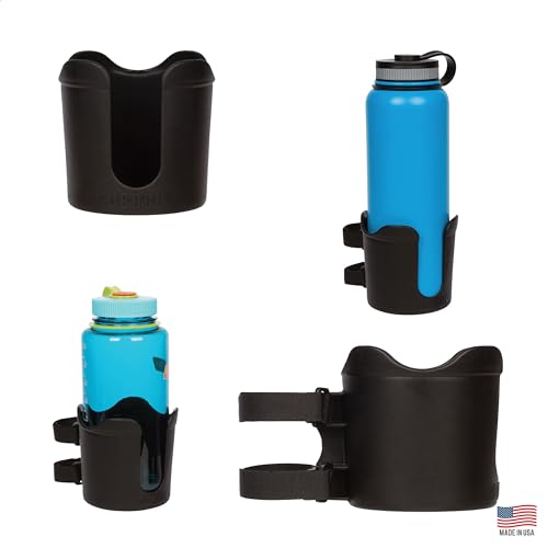 ROBOCUP Plus, (Black), Add-On Accessory XL Extension Cup Holder, Larger Drink Capacity, Perfect for Boats, Golf Carts, Walkers, Wheelchairs and Work. Made in USA (Includes 1) - color: Black