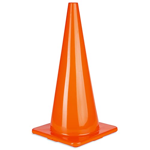 Champion Sports High Visibility Flexible Vinyl Cones for Sports Training, Agility Drills, Field & Gym Marking Sets - color: Orange, style: 28 Inch Cone (Single)