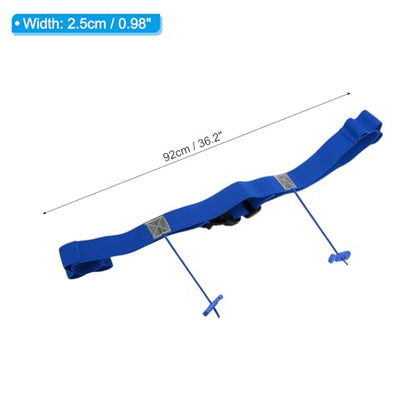 PATIKIL Triathlon Belt Bib Holder, Elastic Marathon Race Number Belt with 6 Gel Loops for Marathon Racing Cycling, Blue - color: Blue