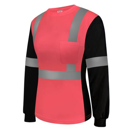 Safety Shirts for Women High Visibility Shirts, Pink-CY XS - color: Pink-wcxy, size: X-Small