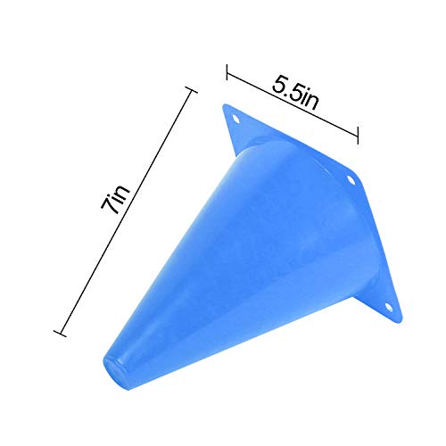 KINJOEK 30 Pack 7 Inches Sports Training Cones with Rounded Edges