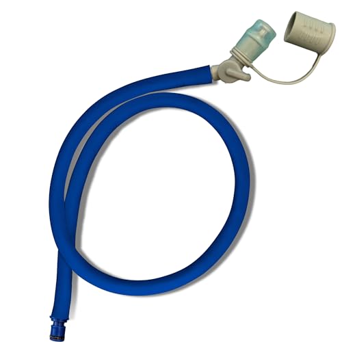 Universal Hydration Pack Hose Replacement - Water Bladder Drink Tube with Bite Valve & Quick Connector, Insulated Drinking Hose for Reservoir Backpack Compatible with CamelBak, Osprey, Many bladders - color: Blue