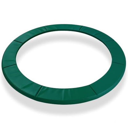 Exacme Double-Sided Round Trampoline Spring Cover, Replacement Safety Pad - color: Dark Green, size: 14FT