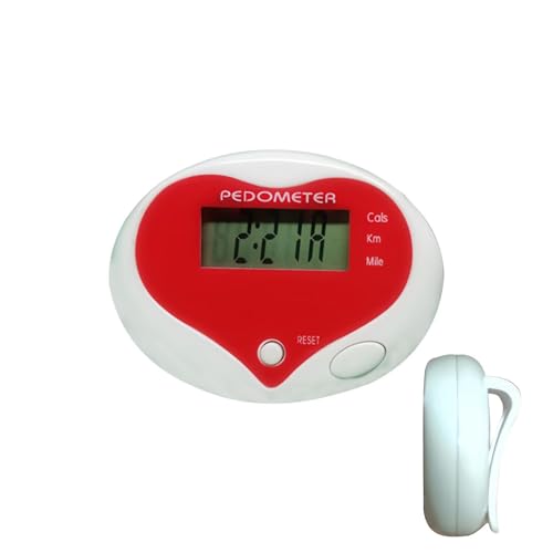 Heart Shaped Basic Pedometer Single Function Step Count Device