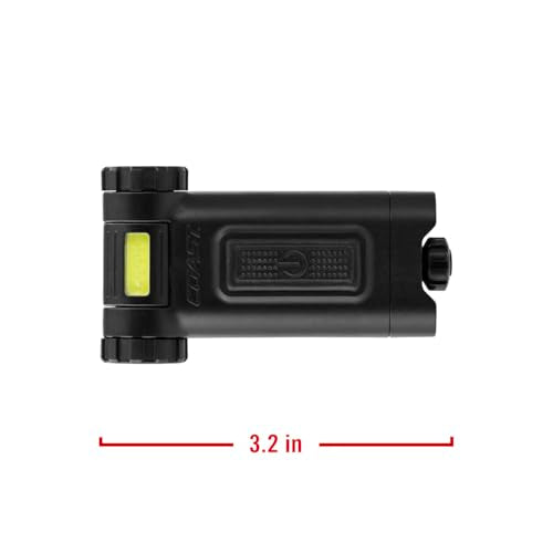 Coast HX4 80 Lumen Dual Color (White & Red) Magnetic LED Clip Light with Beam Rotation, Black