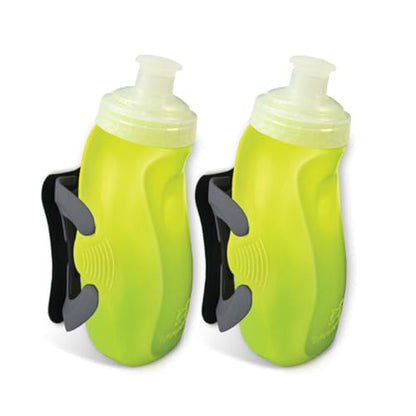 Amphipod RunLite Xtech Hydration System, 2x10.5oz Bottles, Push/Pull Cap - color: Amp Green/Charcoal