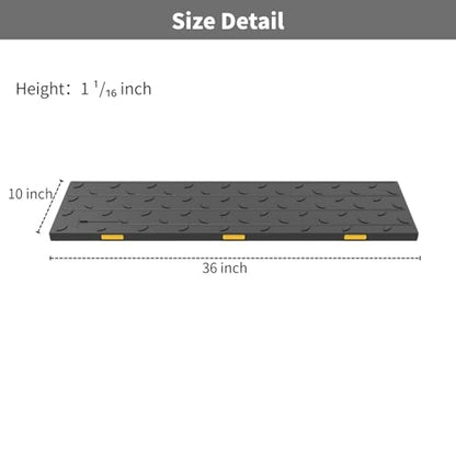 Heavy-Duty Slip-Resistant Stair Treads with Reflective Safety Strips - Universal Fit Rubber Mats for Indoor/Outdoor Stairs, Noise Reduction & Fall Prevention (5)