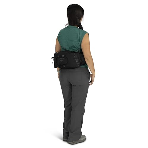 Osprey Tempest 6L Women's Lumbar Hiking Waist Pack - Fanny Pack with Water Bottle Holders - color: Black/Coal Grey, style: 6l