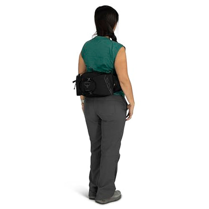 Osprey Tempest 6L Women's Lumbar Hiking Waist Pack - Fanny Pack with Water Bottle Holders - color: Black/Coal Grey, style: 6l