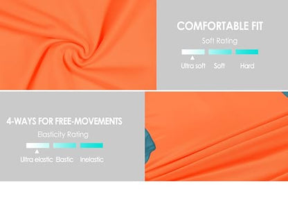 Little Donkey Andy Women's Half Zip Breathable Cycling Vests Reflective Sleeveless Jerseys Shirts Golf 4 Rear Pockets - color: Upgraded Orange, size: Medium